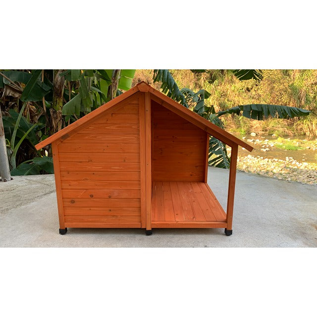 WOODEN PET HOUSE WITH PATIO