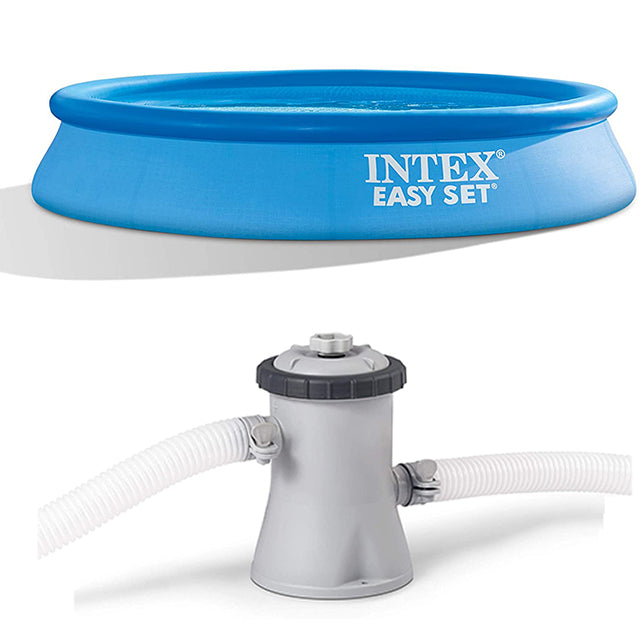 INTEX 10'Ft X24"inch EASY SET POOL SET (W/110-120V FILTER PUMP/GFCI)