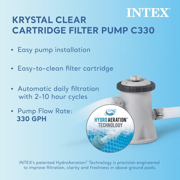 Intex 10ft x 30in Prism Frame Premium Swimming Pool Set: with Cartridge Filter Pump