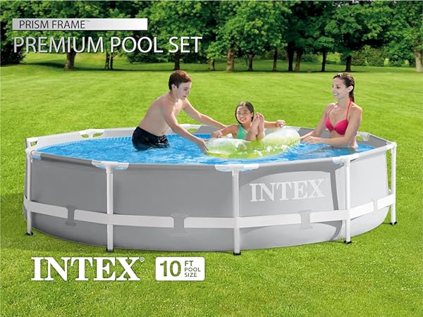 Intex 10ft x 30in Prism Frame Premium Swimming Pool Set: with Cartridge Filter Pump
