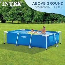 Intex Above-Ground Swimming Pool, Rectangular Frame 8.5ft x 5.3Ft x25inch
