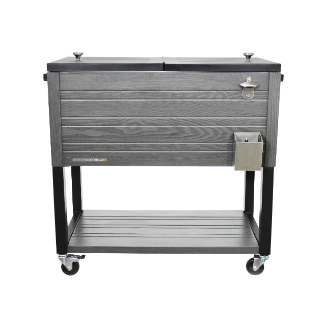 PERMASTEEL 80QT RUSTIC WOOD GRAIN COOLER