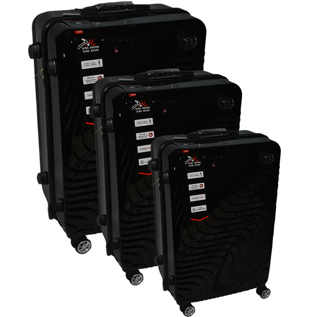 LUGGAGE SET 3PC HARDSIDE 20/24/28" BLUE SHINY