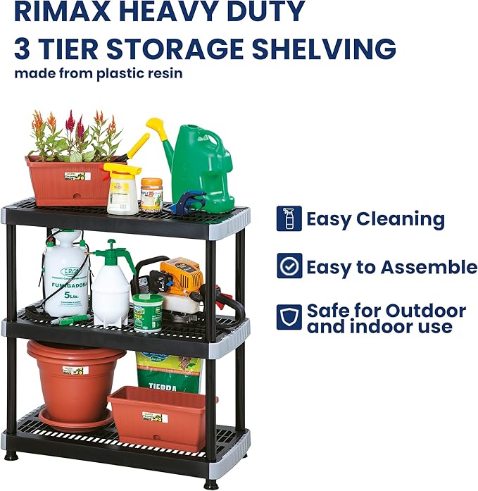 RIMAX 3L 18" VENTIL SHELVING BLACK