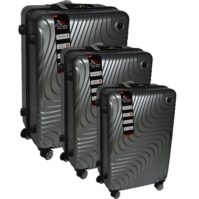 LUGGAGE SET 3PC HARDSIDE 20/24/28" BLUE SHINY