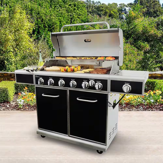 KENMORE 6 BURNER H/DUTY GRILL W/INFRARED REAR AND SIDE BURNER