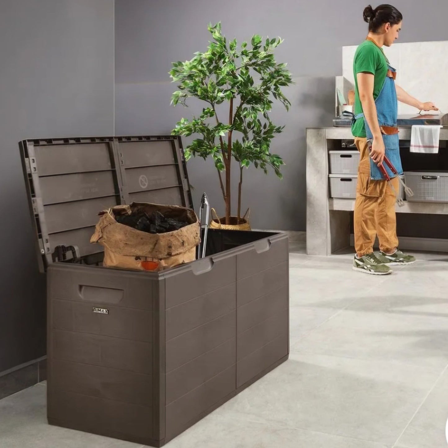 RIMAX 53 GAL RESIN DECK STORAGE BOX