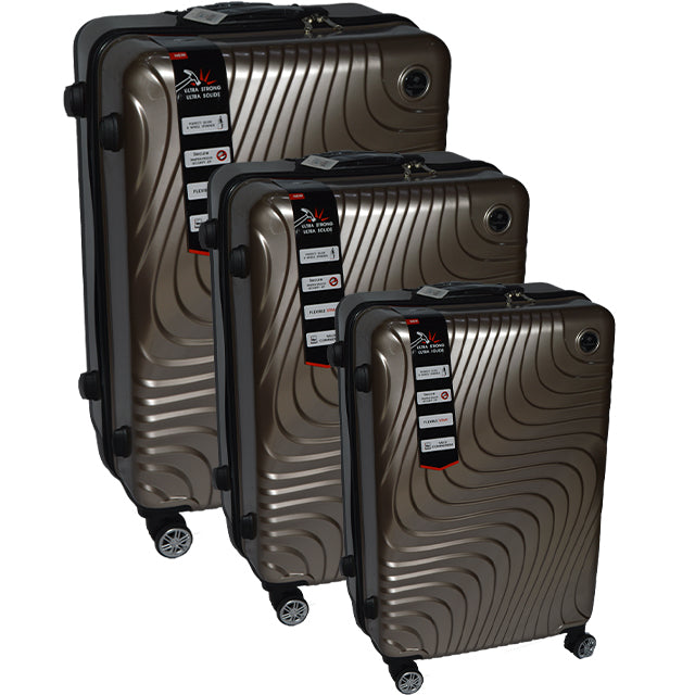 LUGGAGE SET 3PC HARDSIDE 20/24/28" BLUE SHINY