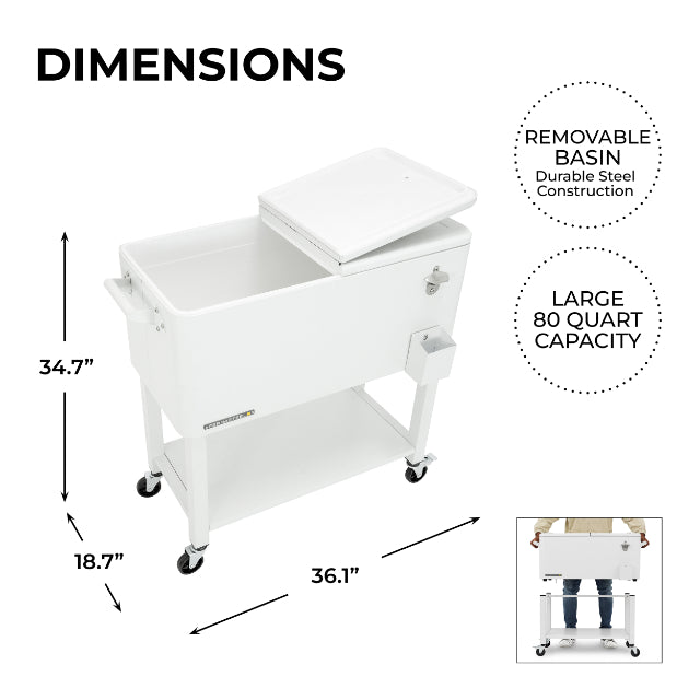 PERMASTEEL 80QT DETACHABLE COOLER