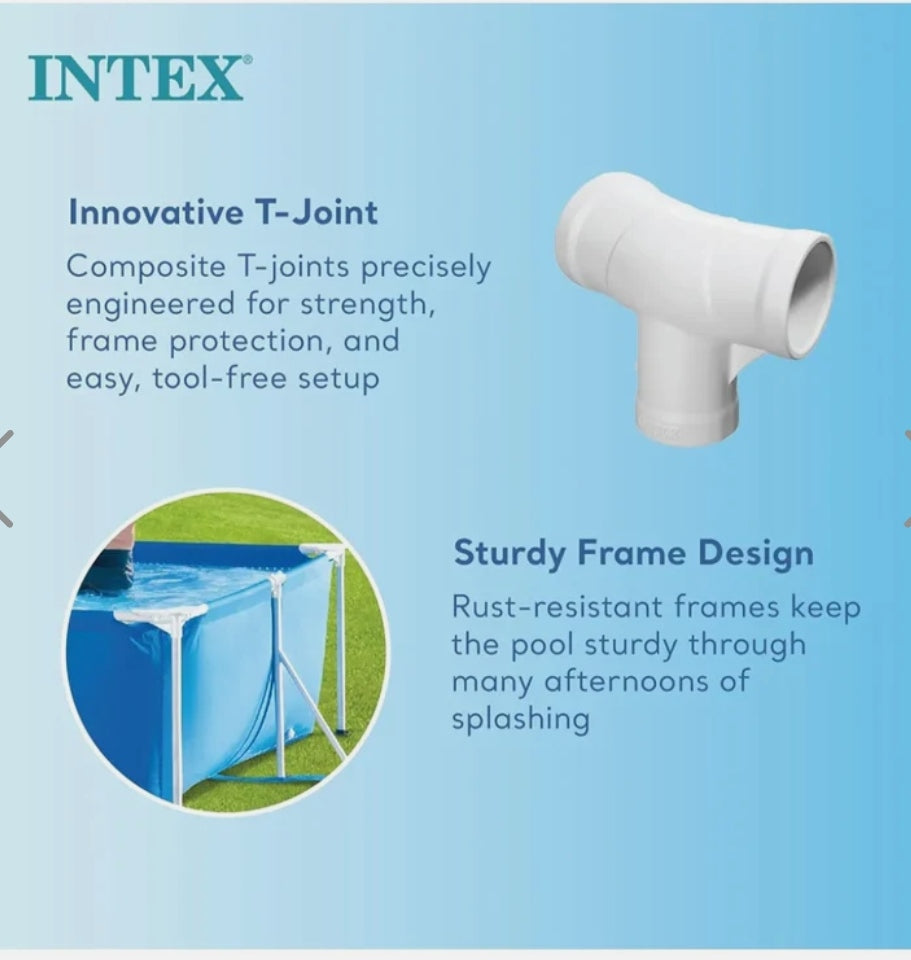 Intex 9' 10" x 6' 6 ¾" x 29 ½" Rectangular Frame Above Ground Pool