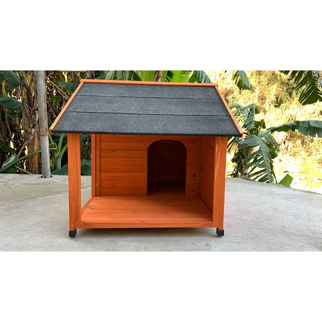 WOODEN PET HOUSE WITH PATIO