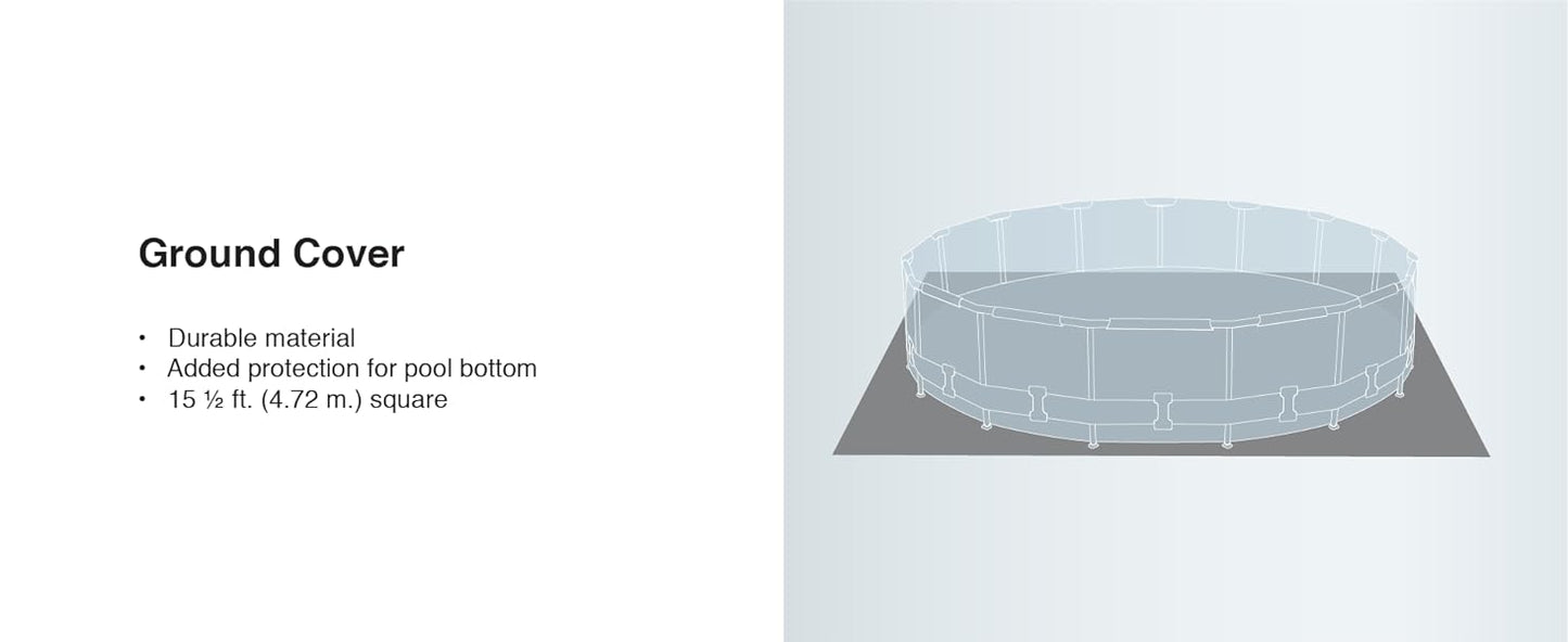 Intex 14ft x 42in Prism Frame Premium Above Ground Swimming Pool Set: with Filter, Pump, Ladder, Cover, Ground Cloth