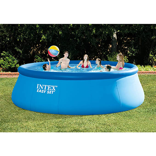 INTEX 15’ x 48 “ EASY SET POOL SET with Pump, Filter, Cover & Ladder