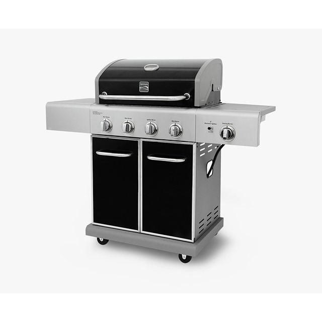 KENMORE 4 BURNER W/SIDE BURNER GRILL  ALL BLACK STAINLESS STEEL