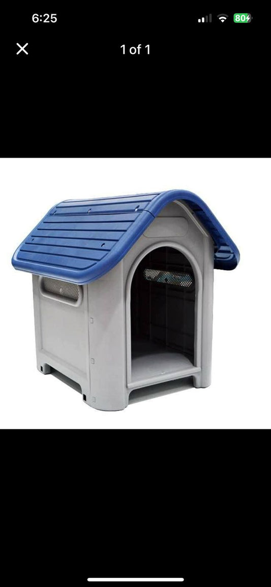 Plastic Dog House Blue