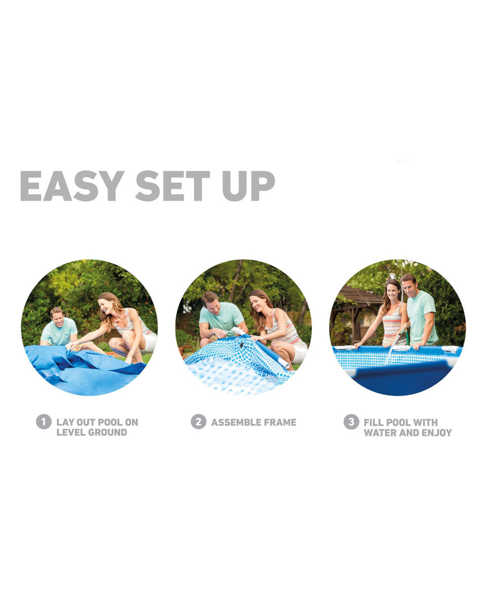 Intex Metal Frame Pool 12 Ft x 30 inch with pump & filter