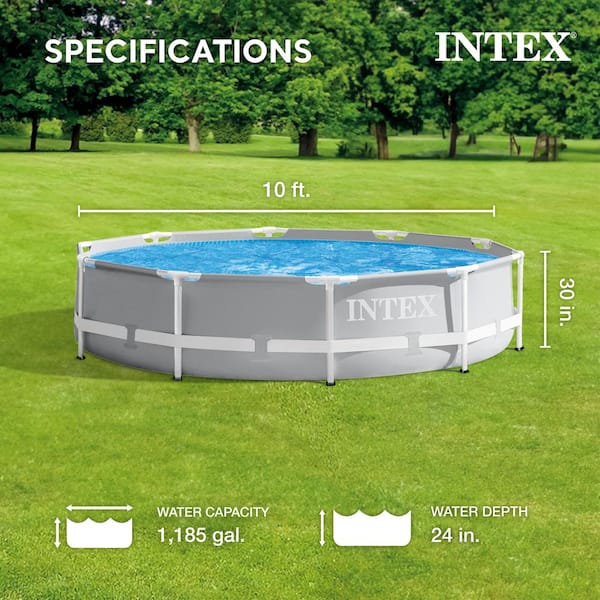 Intex 10ft x 30in Prism Frame Premium Swimming Pool Set: with Cartridge Filter Pump