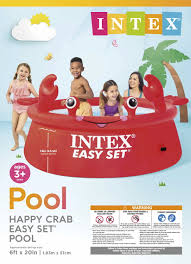 INTEX 6'X20" HAPPY CRAB EASY SET POOL