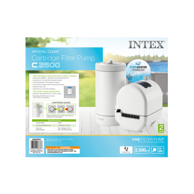 INTEX C2500 CARTRIDGE FILTER PUMP W/GFCI