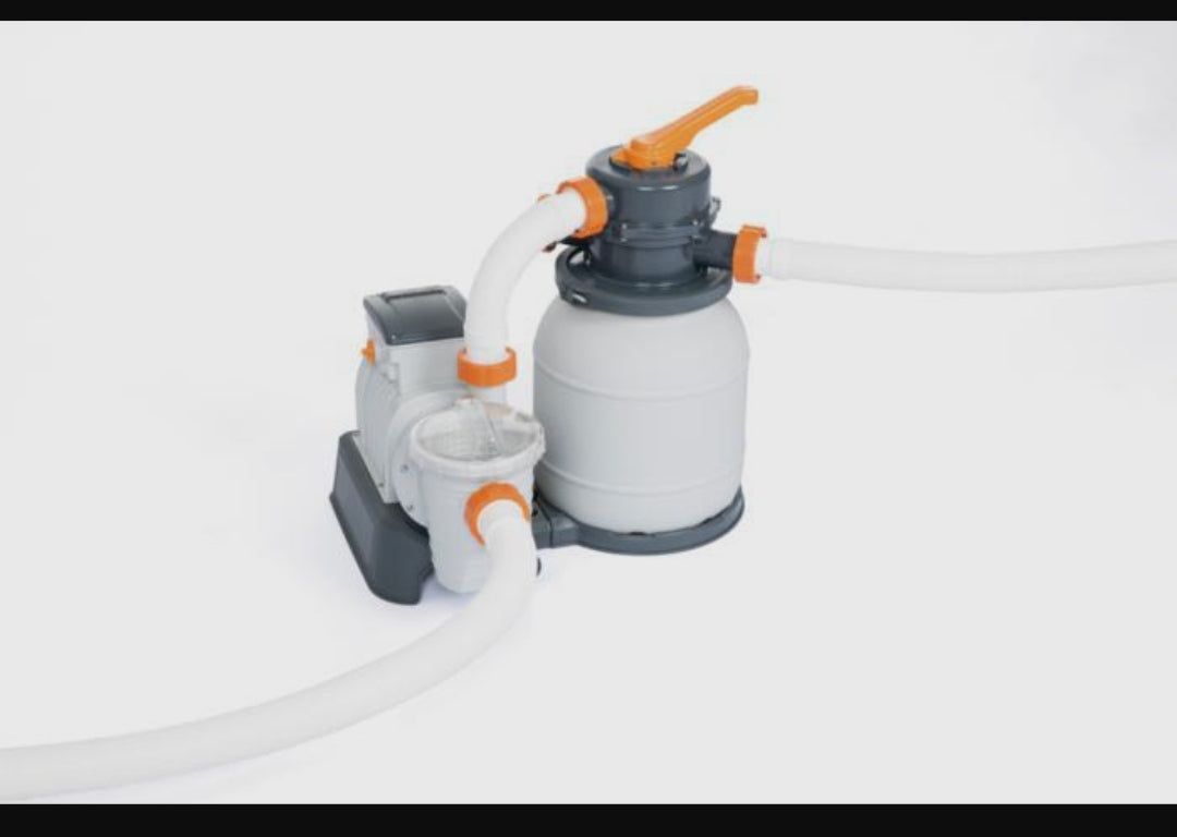 Bestway Rectangular Power Steel Above Ground Pool, 18' L x 9' W x 48" H