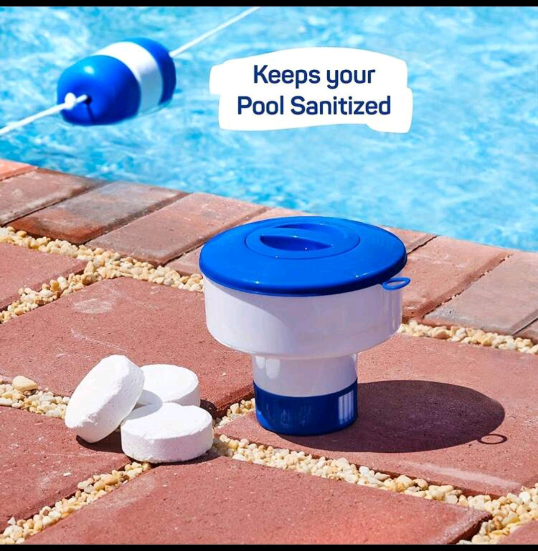 Floating Chemical Dispenser with 2 Chlorine Tablets