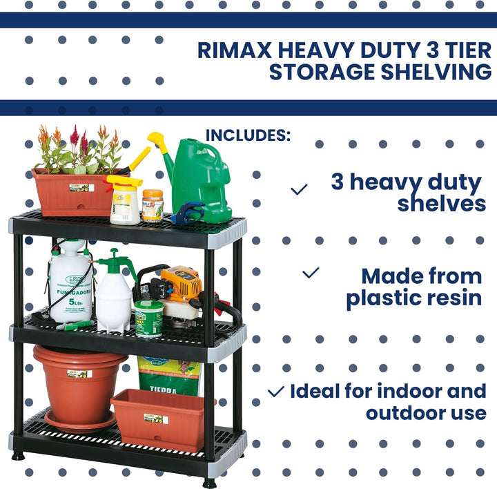 RIMAX 3L 18" VENTIL SHELVING BLACK