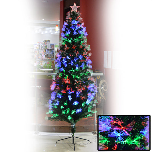 XMAS TREE 8FT W/FIBRE OPTIC LIGHTS