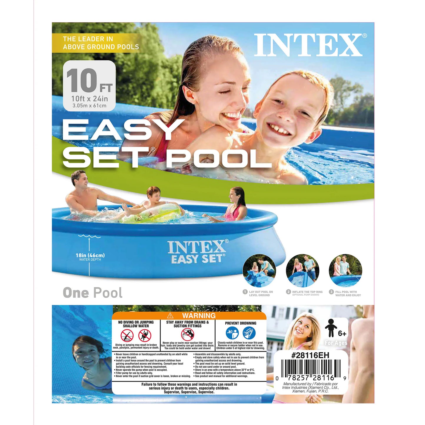 Intex Easy Set Pool 10 Ft x 24 inch Pool only