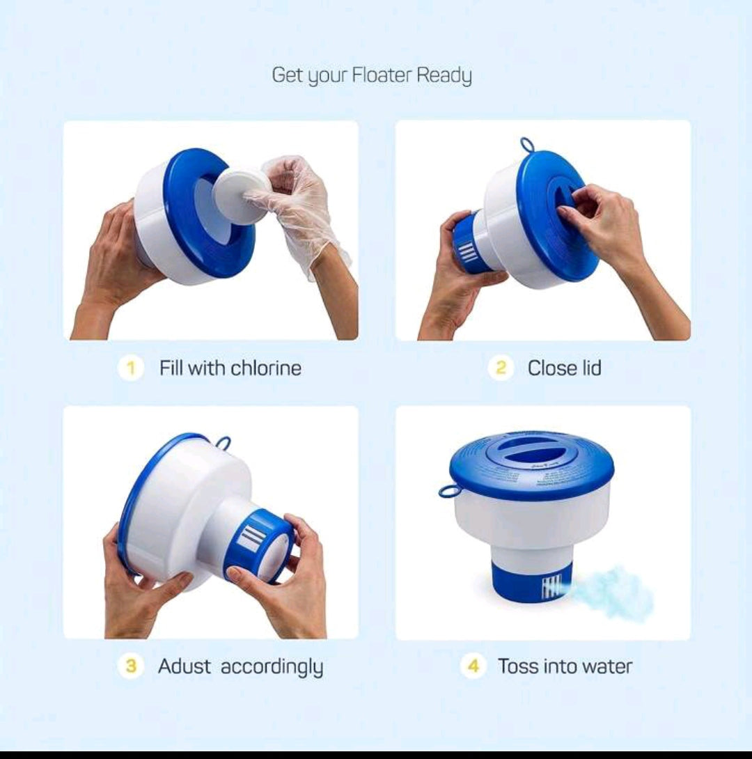 Floating Chemical Dispenser with 2 Chlorine Tablets