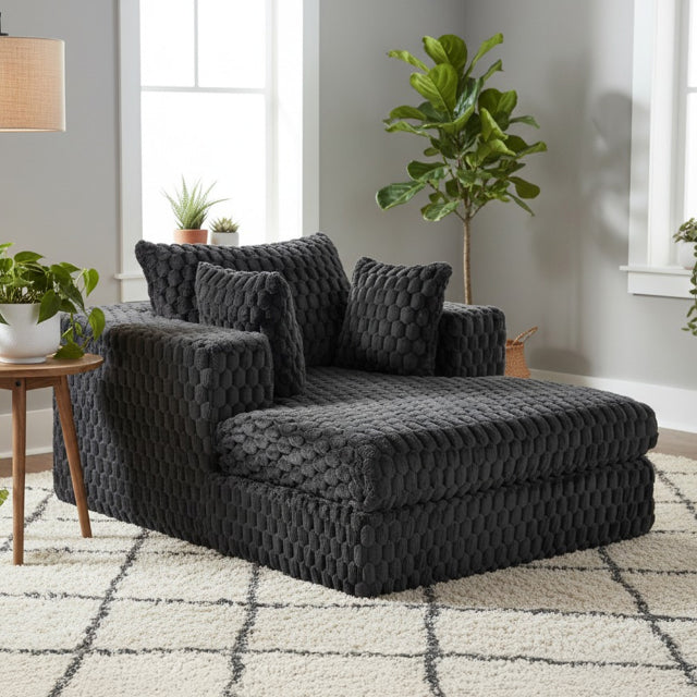 COMPRESSED CHAISE LOUNGE CHAIR W 2 PILLOWS