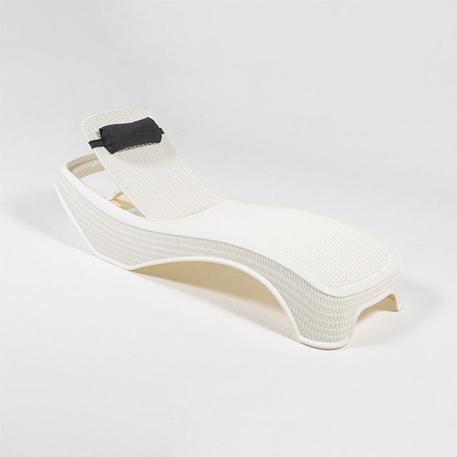 RATTAN CHEZLONG LOUNGE CHAIR WHITE