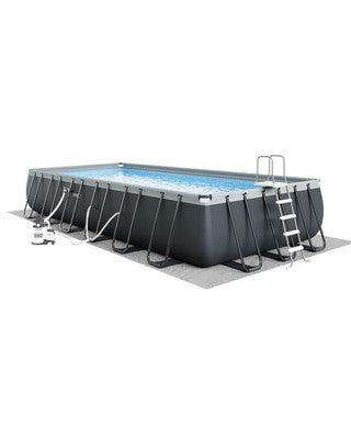 Rectangular Ultra XTR® Frame Above Ground Pool w/ Sand Filter Pump - 24' x 12' x 52