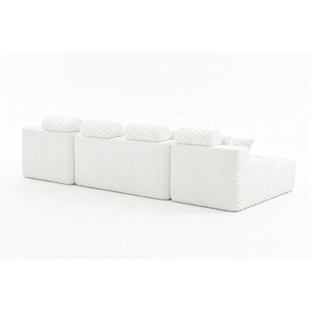 COMPRESSED U SHAPED SECTIONAL W CUP HOLDERS