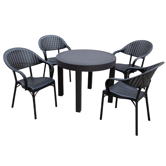 COASTLINE CASTARA 5PC OUTDOOR BISTRO DINING PATIO SET