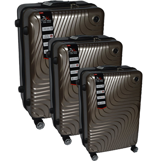 LUGGAGE SET 3PC HARDSIDE 20/24/28" SHINY