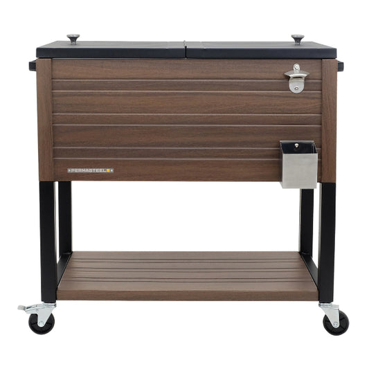 PERMASTEEL 80QT RUSTIC WOOD GRAIN COOLER