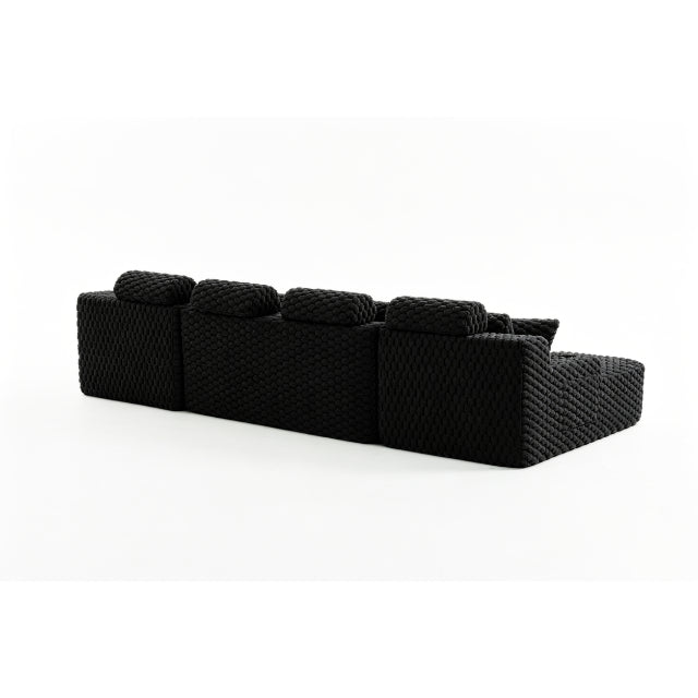 COMPRESSED U SHAPED SECTIONAL W CUP HOLDERS