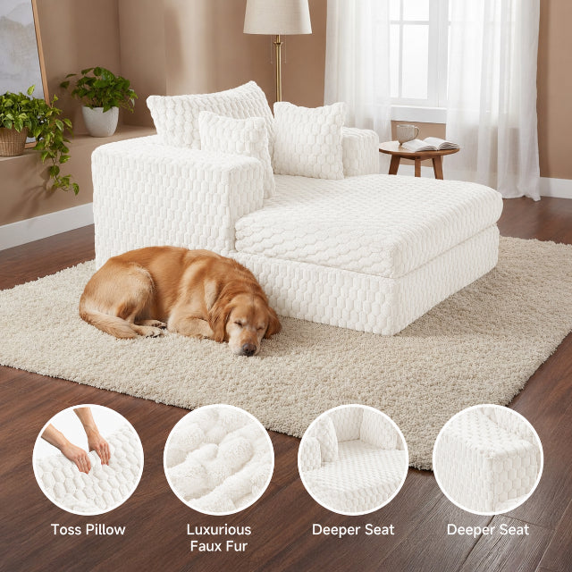 COMPRESSED CHAISE LOUNGE CHAIR W 2 PILLOWS