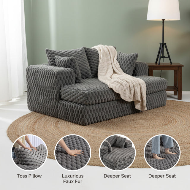 COMPRESSED CHAISE LOUNGE CHAIR W 2 PILLOWS