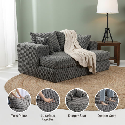 COMPRESSED CHAISE LOUNGE CHAIR W 2 PILLOWS