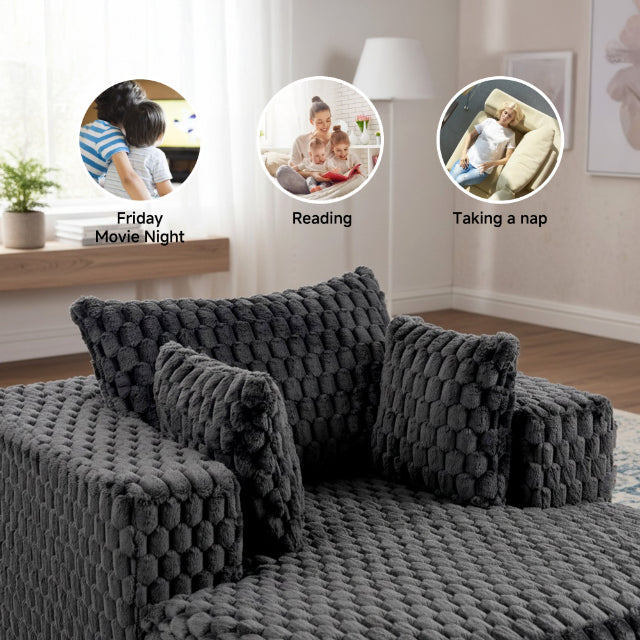 COMPRESSED CHAISE LOUNGE CHAIR W 2 PILLOWS