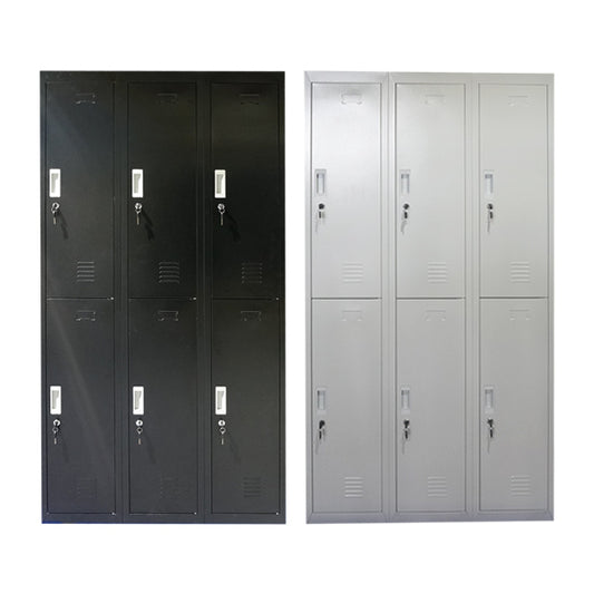 6 DOOR METAL STORAGE LOCKER
