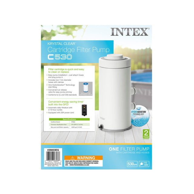Krystal Clear™ Cartridge Filter Pump - 530 GPH