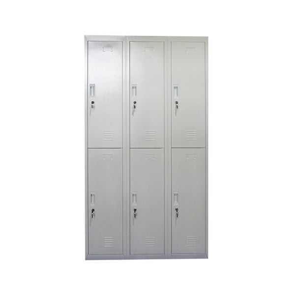 6 DOOR METAL STORAGE LOCKER
